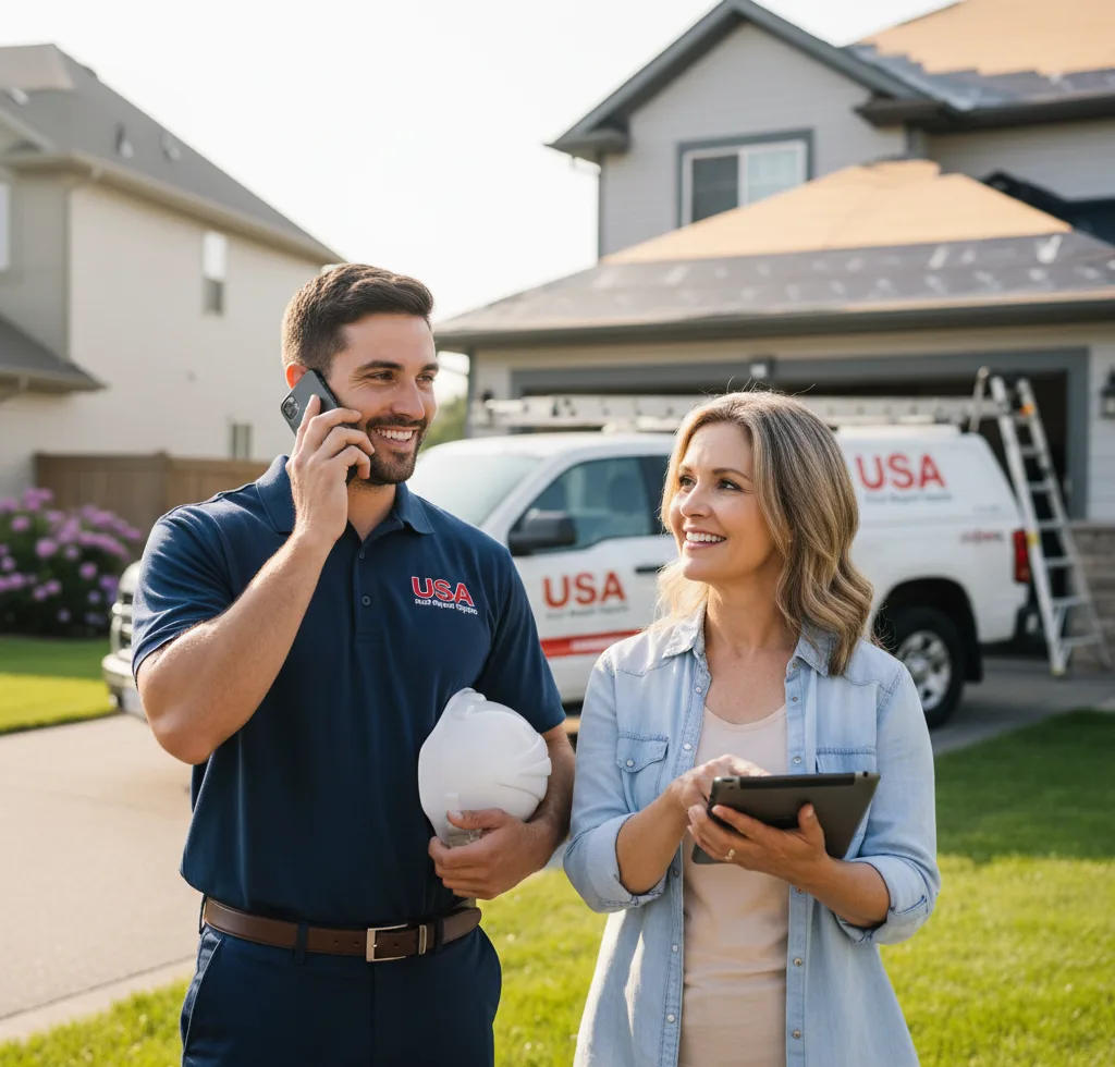 USA Roof Repair Experts customer support in Dittmer
